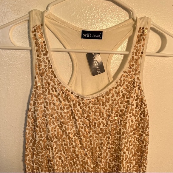 Wet Seal Racerback Sequin Tank Top - Picture 2 of 9